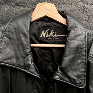 SOLD Vintage Niki Genuine Leather Jacket, Boxy Medium